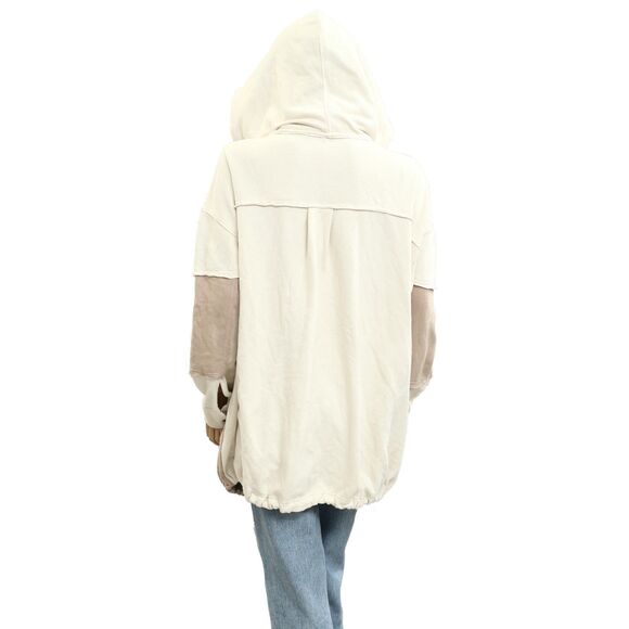 Free People Cardigan Radio Hoodie Top Jacket Zip-Up Oversized M NWD 282898 - Picture 9 of 13
